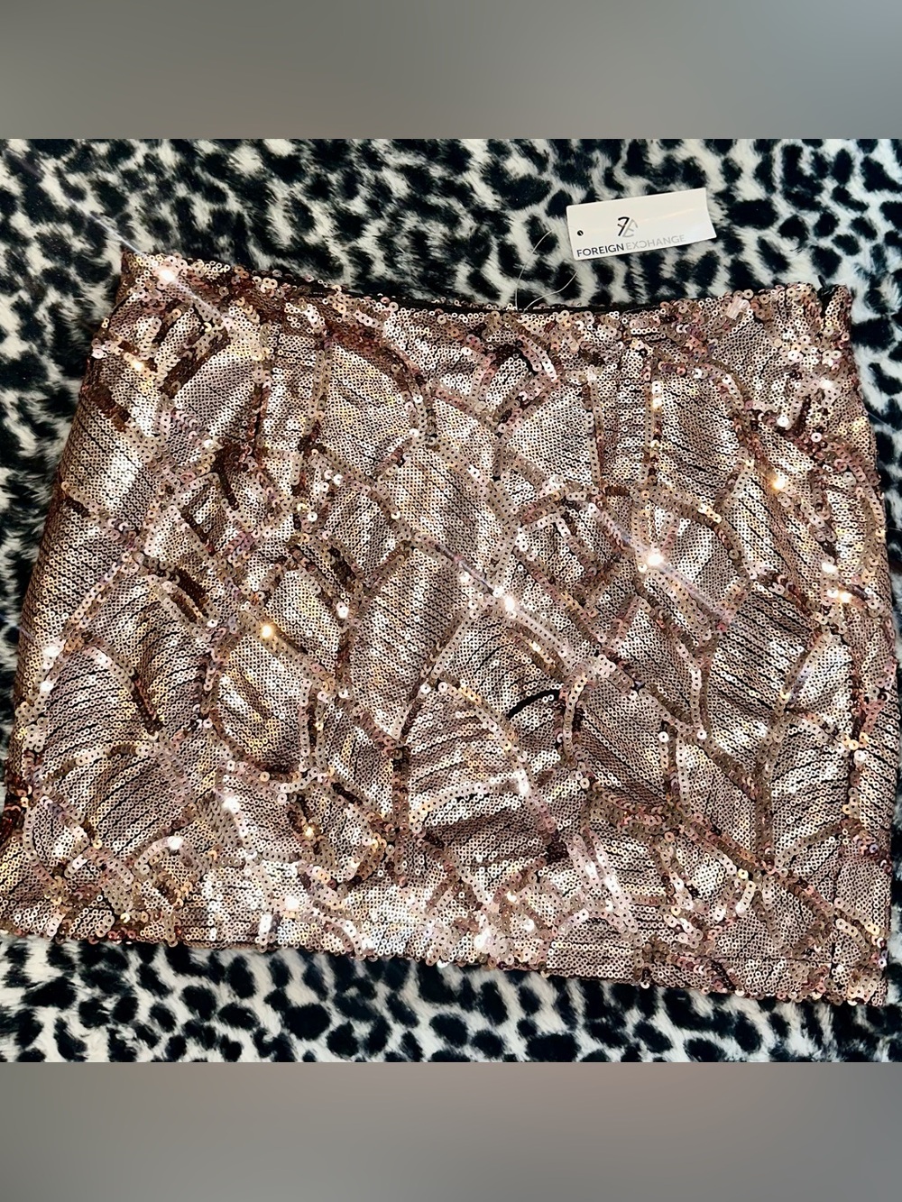 NWT! Foreign Exchange Sequins Mini Skirt!